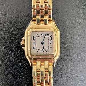 Cartier 18kt gold panthere small watch comes w/box